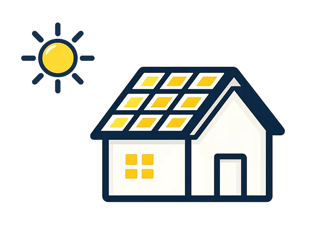太陽光で発電した電気を住宅とPHEVで利用するイメージ