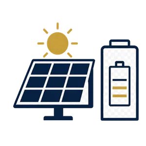 太陽光発電パネルと蓄電池