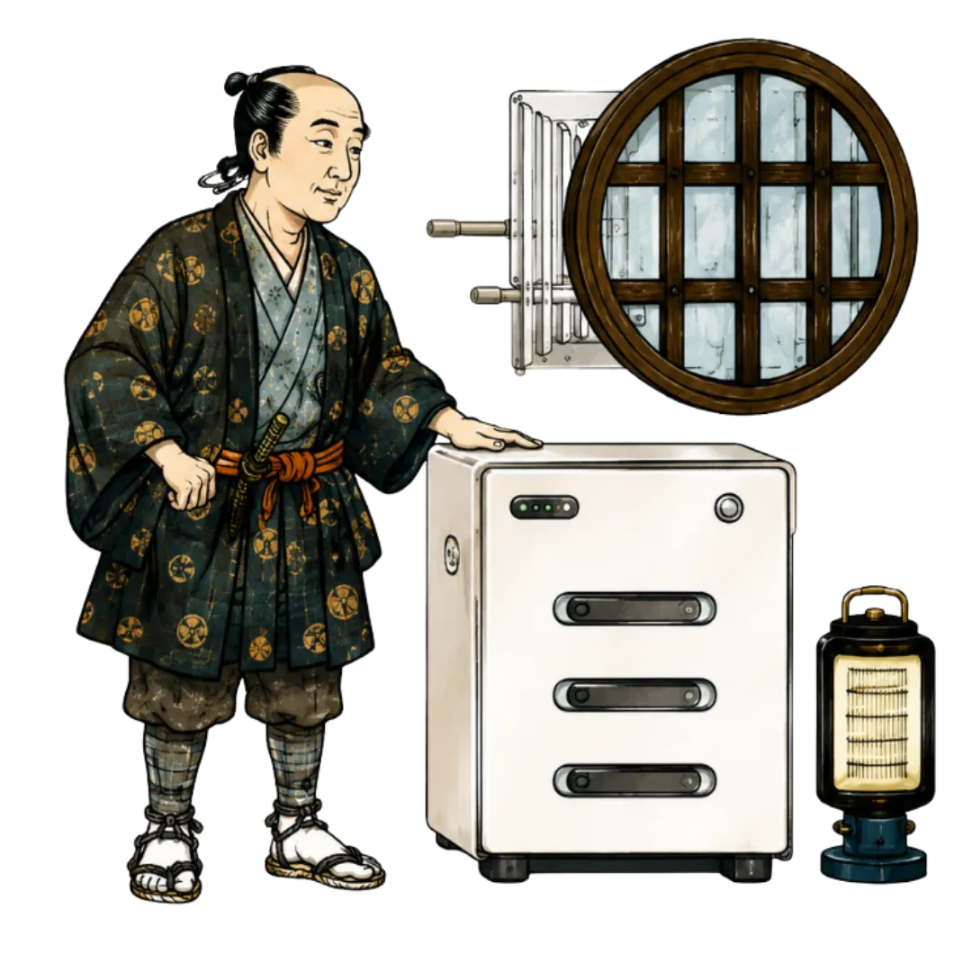 家庭用蓄電池と停電に備える人